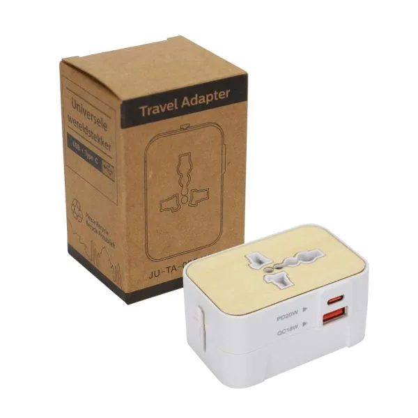 Promotional Travel Adaptor white